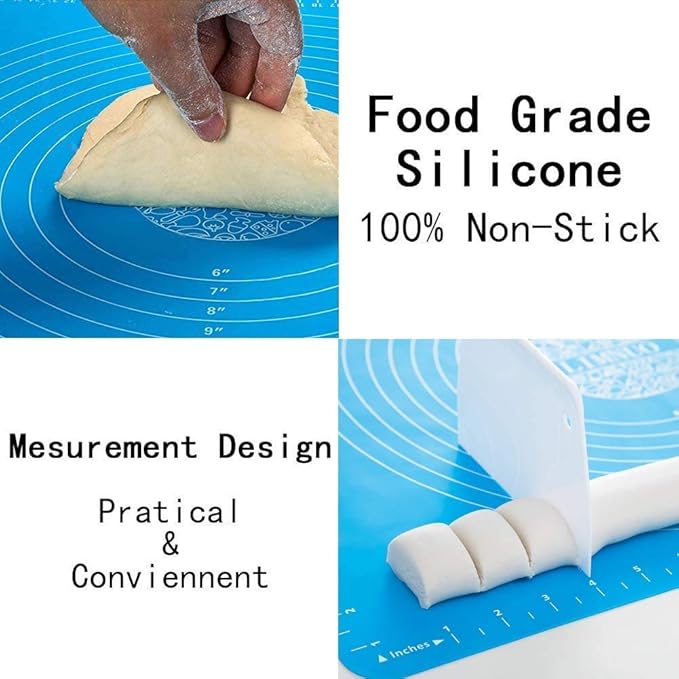 Silicone Roti/Dough Mat with Measurements – Non-Stick, Durable Baking Surface for Precision Prep and Easy Cleanup Premium Quality Single Deals™