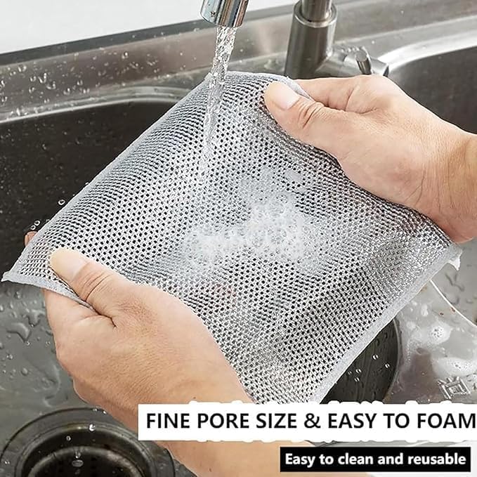 Premium Steel Wire Dish Cloth – Durable, High-Performance Scrubber for Heavy-Duty Cleaning