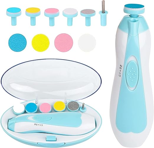 Electric Baby Nail Trimmer Kit - Safe & Gentle Infant Nail File Set with Multiple Grinding Heads for Newborns and Toddlers Premium Quality Single Deals™