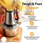 Single Deals™ 3L Food Blender with Handle [Premium Quality]              3-in-1 Steel Meat Grinder & Vegetable Chopper – 3 Litre, Stainless Steel, with Handle – Silver