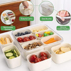 6-Compartment Food Organizer Tray – Airtight Multi-Grid Storage Container for Snacks, Ingredients, and Kitchen Organization Premium Quality Single Deals™