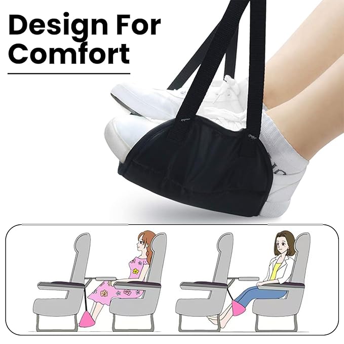 Premium Foot and Leg Rest for Flight Travel – Ergonomic In-Flight Comfort Solution