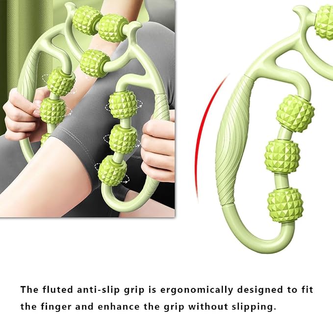 Premium 9-Wheel Roller Massager – Targeted Muscle Relief and Circulation Support