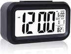Black Digital Alarm Clock – Multi-Feature Desk Timepiece with Date, Temperature, and Alarm Functions Premium Quality Single Deals™