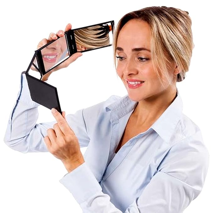 Premium Multi-Section Foldable Makeup Mirror – Adjustable, Portable Vanity Essential