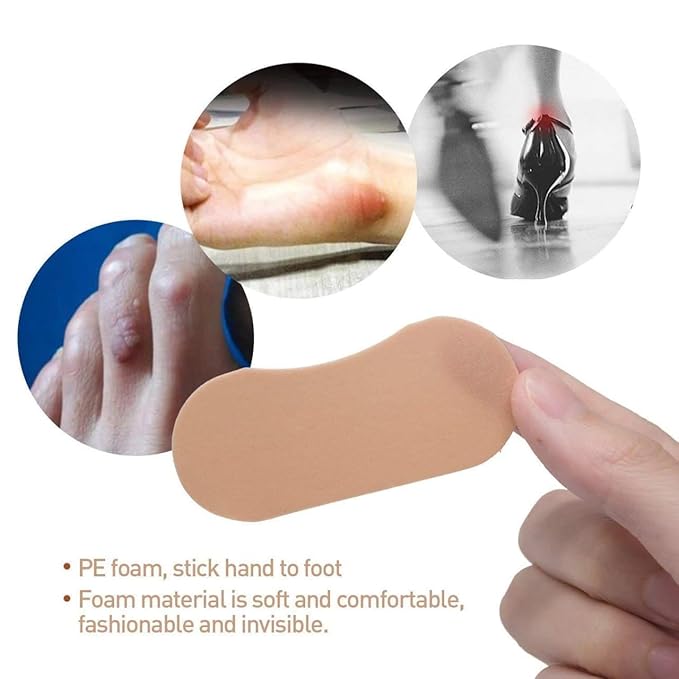 Anti-Blister Heel Protective Patch - 4 Pcs Soft Adhesive Cushion for Shoe Rub and Pain Relief Premium Quality Single Deals™
