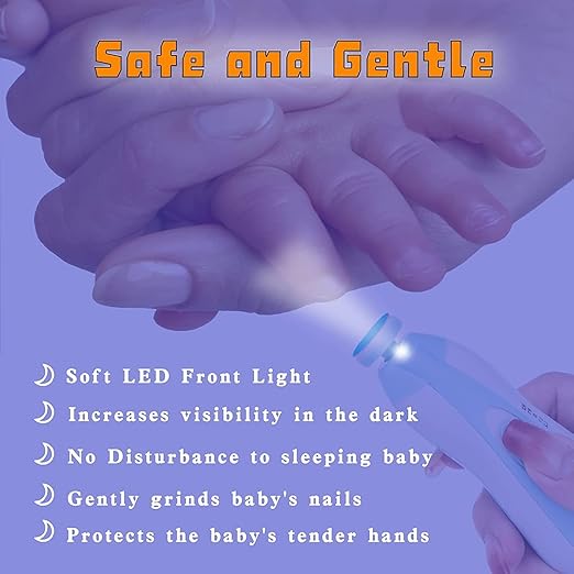 Electric Baby Nail Trimmer Kit - Safe & Gentle Infant Nail File Set with Multiple Grinding Heads for Newborns and Toddlers Premium Quality Single Deals™