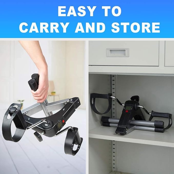 Compact Pedal Exerciser – Portable Mini Stationary Bike for Upper and Lower Body Toning Premium Quality Single Deals™