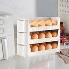 Set of 3 Stackable Egg Tray – Modular Space-Saving Refrigerator Storage Container for Freshness and Kitchen Organization Premium Quality Single Deals™