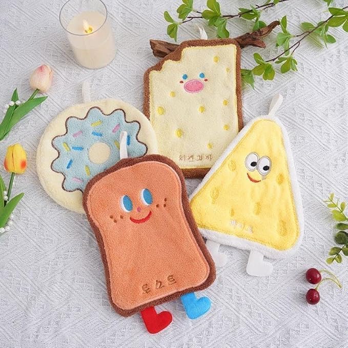 Premium Cute Plush Kitchen Hanging Towel  With Loops  – Whimsical and Functional Home Accessory