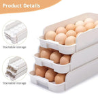 3-Layer Egg Organizer Tray – Stackable Space-Saving Refrigerator Storage Container for Freshness and Kitchen Organization Premium Quality Single Deals™