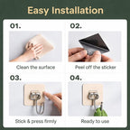 Single Deals™ 7 X 7 Golden Large Hook Sticker