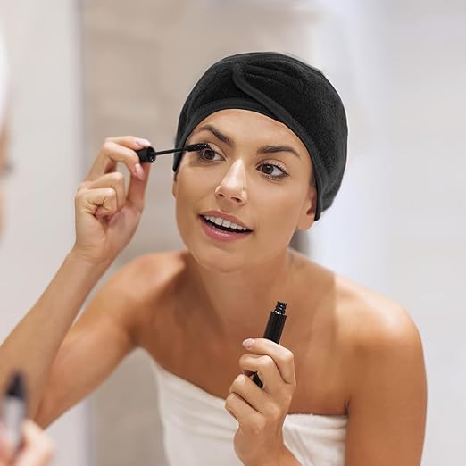 Face Wash Headband (Black) – Adjustable Soft Microfiber Spa Hairband for Skincare, Makeup Application, and Facial Routines Premium Quality Single Deals™ (Copy) (Copy)