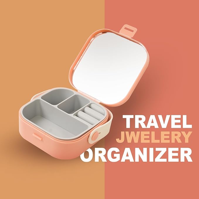 Single Deals™ Mini Jewellery Box With Mirror Inside - Premium Quality