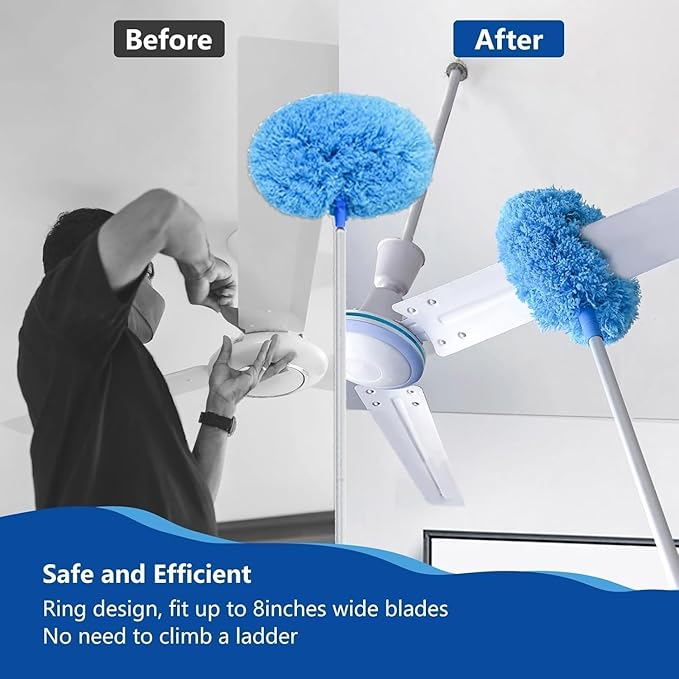 Round Duster Ceiling Fan Mop – Sophisticated Maintenance Solution Premium Quality SingleDeals™