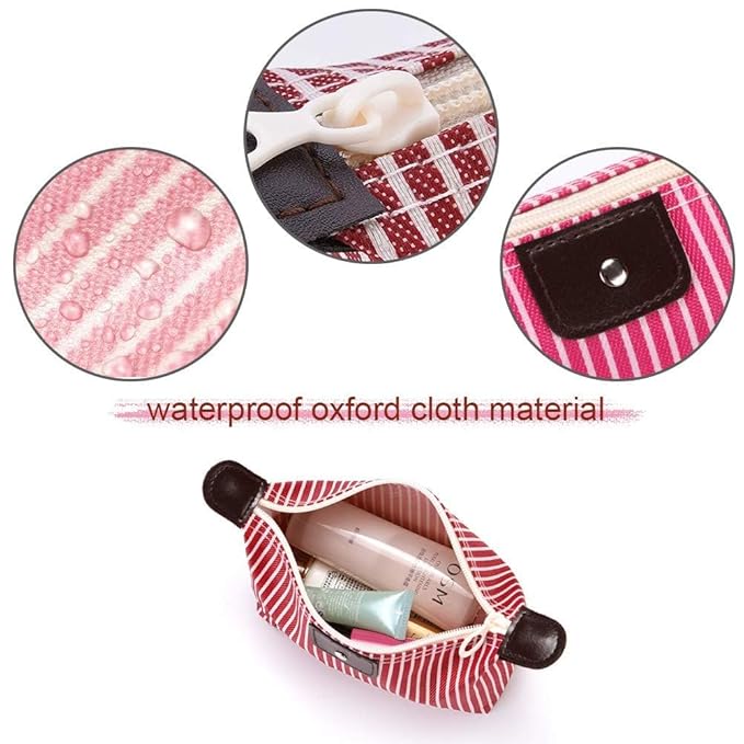 Single Deals™ Striped Cosmetic Bags - Premium Quality