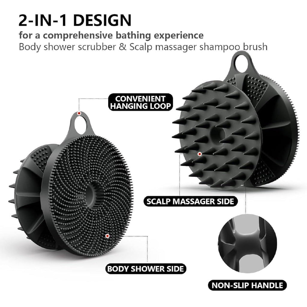 2-in-1 Silicone Body Brush Scrubber – Professional-Grade Dual-Sided Exfoliator for Enhanced Cleansing