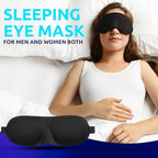 Contoured 3D Sleep Eye Mask – Ergonomic Blackout Aid for Travel and Rest