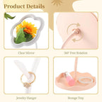 Premium Flower-Shaped Desktop Makeup Mirror – Large-Size Decorative Vanity Accessory for Enhanced Grooming