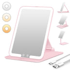 Premium Portable Lighted Travel Makeup Mirror – Compact, Foldable Vanity Mirror with Integrated LED Illumination