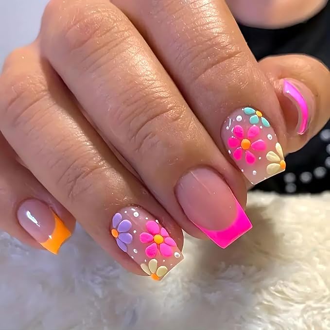 Decorative Floral Nail Art Sticker Sheets – Vibrant Adhesive Decals for Artistic Manicure Styling Premium Quality Single Deals™