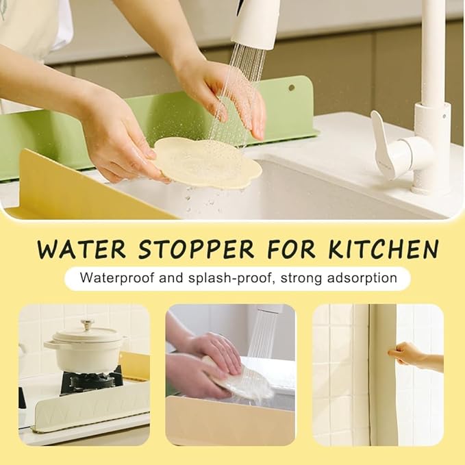 Sink Splash Guard 12x4 Inch Silicone Kitchen Water Suction Cup – Sophisticated Maintenance Solution Premium Quality SingleDeals™
