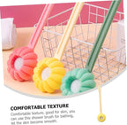 Long-Handle Sunflower Bath Brush – Ergonomic Exfoliating Back Scrubber for Enhanced Shower Comfort