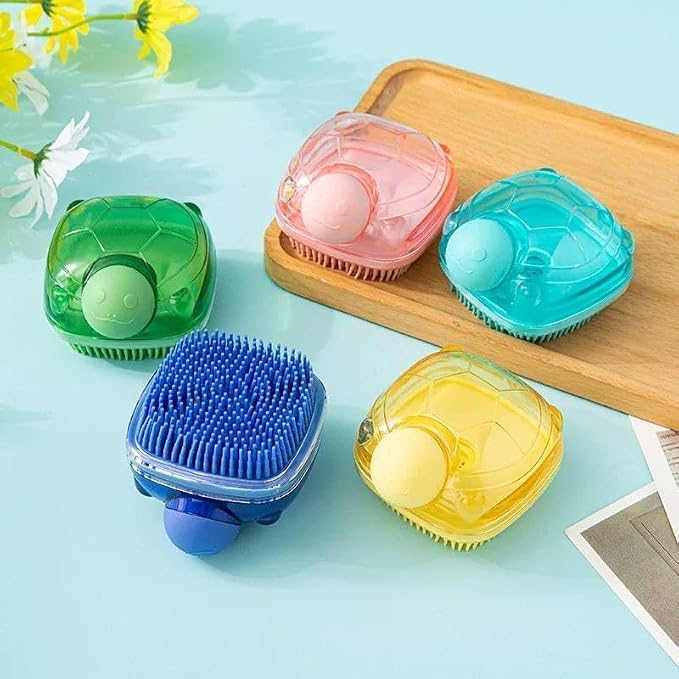 Transparent Turtle Bath Brush – Charming, Ergonomic Exfoliating Scrubber for Gentle Cleansing