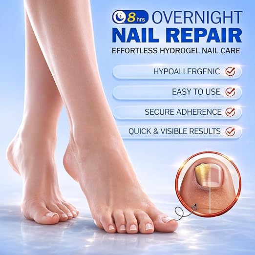 Fungal Nail Repair Patches - 21 Count Hydrogel Treatment Strips for Brittle, Discolored Nails - Overnight Hygienic Application Premium Quality Single Deals™