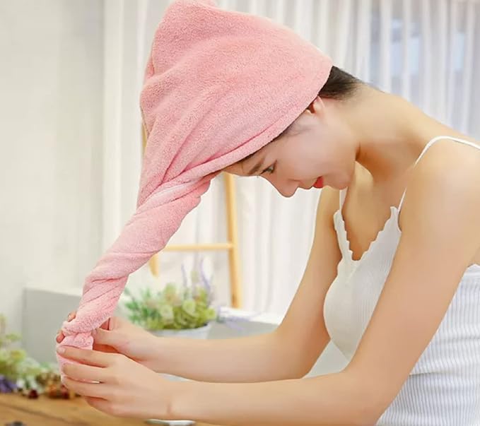 Premium Absorbent Hair Towel Wrap – Quick-Dry Microfiber Cap for Gentle Hair Care