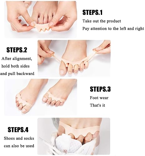 Silicone Gel Bunion Toe Corrector - Comfortable Orthopedic Toe Separator and Straightener for Pain Relief and Alignment Premium Quality Single Deals™
