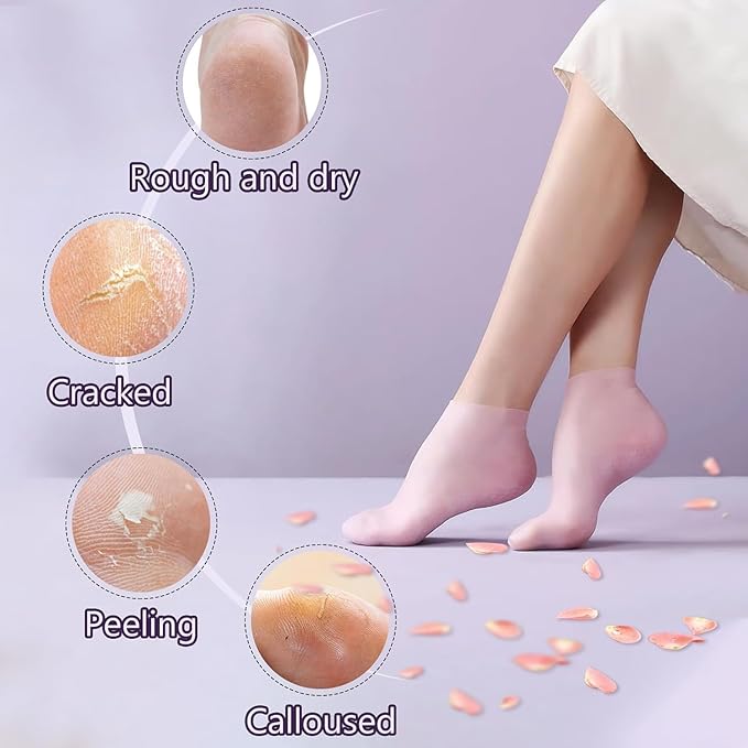 100g Moisturizing Silicone Gel Spa Socks 1 Pair  – Reusable Hydrating Treatment for Soft, Smooth Feet Premium Quality Single Deals™