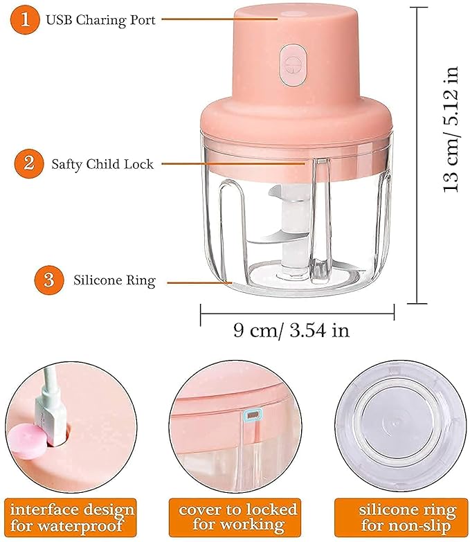 Single Deals™ Garlic  & Vegetable Chopper Rechargeable [Premium Quality]
