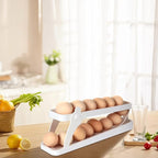Egg Dispenser Rack – Gravity-Fed Sliding Organizer Holder for Refrigerator Freshness and Kitchen Countertop Storage Premium Quality Single Deals™