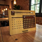 Decorative Wooden Perpetual Calendar – Elegant, Rustic Desk Organizer for Timeless Planning and Home Decor Premium Quality Single Deals™