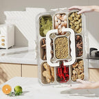 9-Compartment Food Organizer Tray – Airtight Multi-Grid Storage Container for Spices, Snacks, and Kitchen Organization Premium Quality Single Deals™