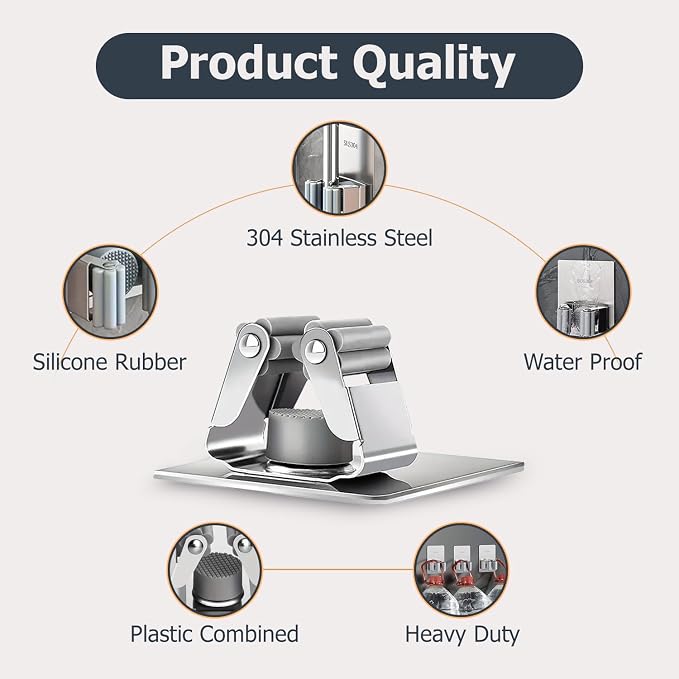 Single Deals™ Stainless Steel Mop Hanger Premium Quality