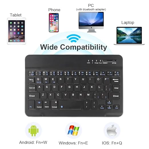 Slim Wireless Keyboard and Mouse Combo – Sleek, Ergonomic Productivity Set for Seamless Desktop & Tablet Workflow Premium Quality Single Deals™