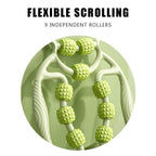 Premium 9-Wheel Roller Massager – Targeted Muscle Relief and Circulation Support