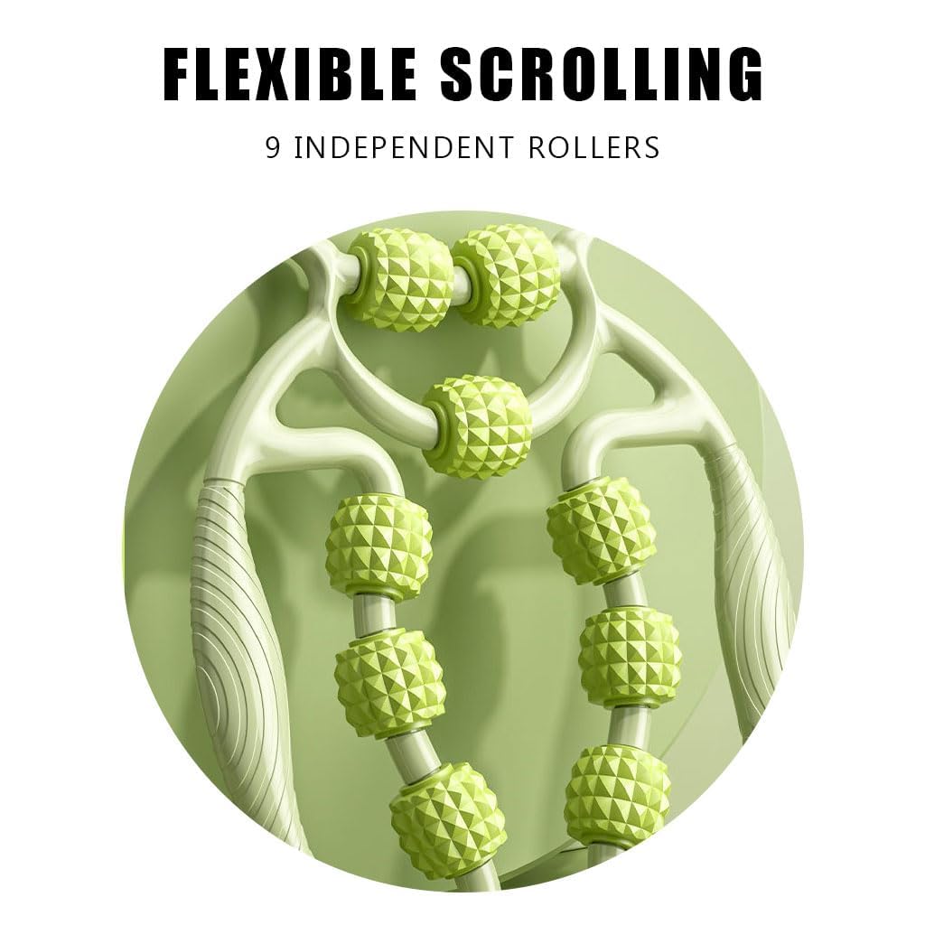 Premium 9-Wheel Roller Massager – Targeted Muscle Relief and Circulation Support