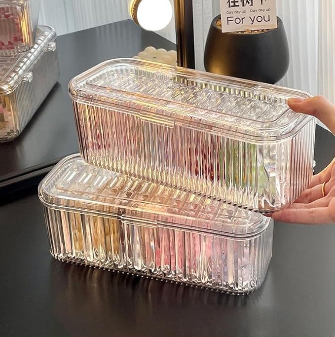 Single Deals™ Transparent Acrylic Jewellery Box (PACK OF 10) - Premium Quality