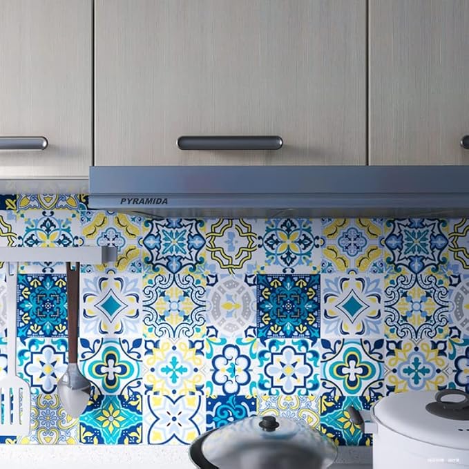 Decorative Self-Adhesive Waterproof Kitchen Wall Sticker – Premium Tile Pattern, 60x200cm