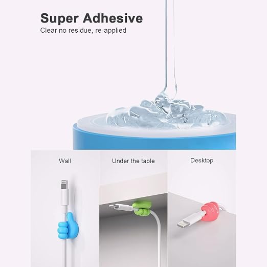 Single Deals™ Thumb Shape Hook CableOrganizer