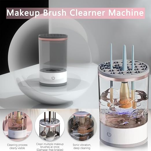 Automatic Makeup Brush Cleaner – Professional-Grade Sonic Cleaning Device for Pristine Cosmetic Tool Maintenance Premium Quality Single Deals™