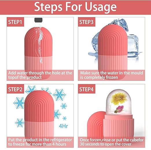 Silicone Ice Roller – Professional Facial Cooling Tool for Soothing, Depuffing, and Skin Rejuvenation Premium Quality Single Deals™