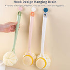 Long-Handle Sunflower Bath Brush – Ergonomic Exfoliating Back Scrubber for Enhanced Shower Comfort