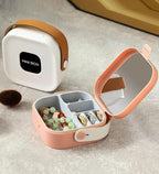 Single Deals™ Mini Jewellery Box With Mirror Inside - Premium Quality