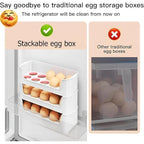 Set of 3 Stackable Egg Tray – Modular Space-Saving Refrigerator Storage Container for Freshness and Kitchen Organization Premium Quality Single Deals™