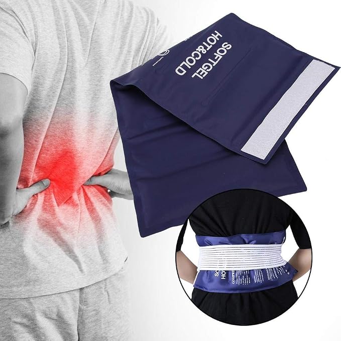 Premium Rectangle Hot and Cold Soft Gel Bag with Straps – Versatile Therapeutic Relief