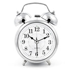 Silver Alarm Clock – Classic Twin-Bell Analog Timepiece for Bedroom, Desk, and Home Decor Premium Quality Single Deals™